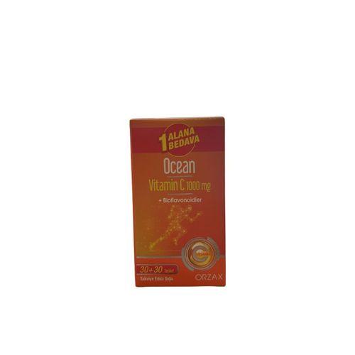 ORZAX Ocean Vitamin C 1000 mg 30+30 Tablet 1 Alana 1 Bedava  850071952933