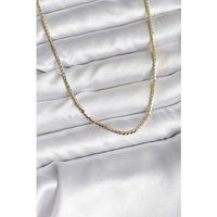 14K Gold Renk Kaplama Ezme Zincir Model CM Kadın Kolye