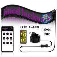 Led Ekran Matrix Panel Cama Yapışan En Büyük Boy 16x96 Led Sayısı Araba Yazısı 12cm-59.5cm