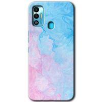 Tecno Spark 7T Kılıf HD Desen Baskılı Arka Kapak - Blue Art + Kırılmaz Cam