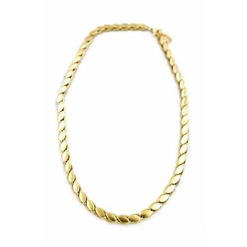 Kalın Kısa Arpa Zincir Kolye - Altın