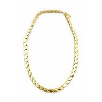 Kalın Kısa Arpa Zincir Kolye - Altın