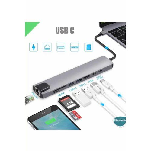 Type-c To Hdtv Multifunction Adapter 8 Port Kablo