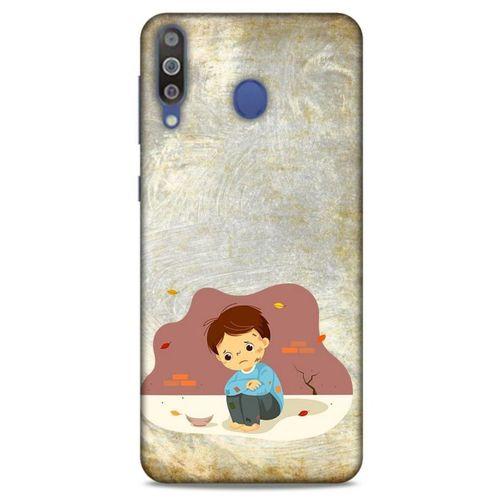 Samsung Galaxy M30 Kılıf Depresyon (10) Full Koruma Kılıfı Yeşil Turuncu