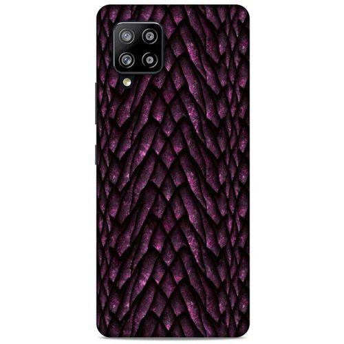 Samsung Galaxy A12 Kılıf Dragons (7) Telefon Kılıfı Ejderha Skin Bordo