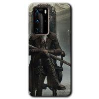 Huawei P40 Pro HD Baskılı Kılıf + 9D Tam Ekran Koruyucu - Bloodborne Hunters