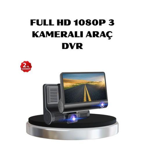 Full Hd Araç Kamerası 3’lü 4.0” Ekranlı Ve Hdr Gece Görüşlü