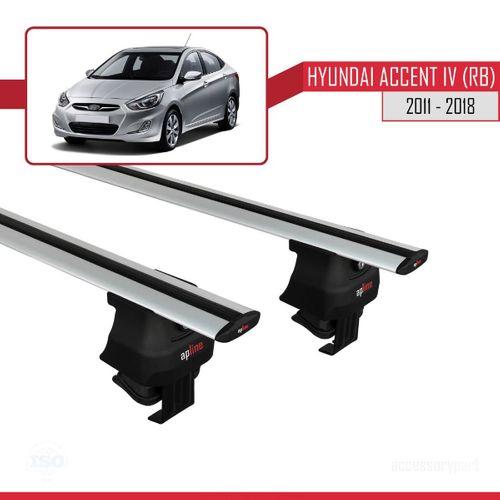 Hyundai Accent IV (RB) Sedan 2011-2018 Arası ile uyumlu ACE-4 Ara Atkı Tavan Barı GRİ