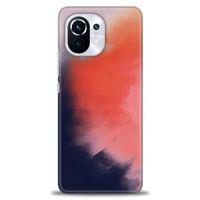 Xiaomi Mi 11 Kılıf HD Baskılı Kılıf - Sisli Turuncu + Tam Ekran Koruyucu