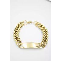 Plaka Zincir Bileklik - Altın