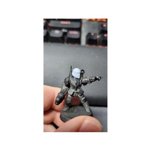 Helldivers Miniatürler için Kask (Bu ürün Sadece Plastik parçadır - Almadan Önce Soru Sorabilirsiniz)