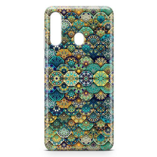 Samsung Galaxy A60 Kılıf Sekizgen Motifler Arka Kapak Koruma Desenli Full Koruyucu