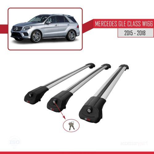 Mercedes GLE Class (W166) 2015-2018 Arası ile uyumlu ACE-1 Ara Atkı Tavan Barı GRİ 3 ADET BAR