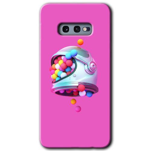 Samsung Galaxy S10e Kılıf Baskılı Kapak - Uzay Başlığı + 5D Tam Kaplayan Cam