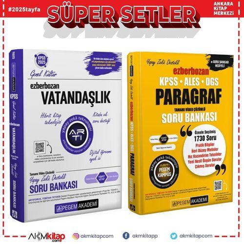 Pegem KPSS Vatandaşlık ve Paragraf Soru Bankası Seti 2 Kitap