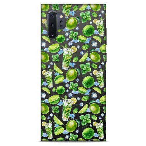 Frutix Lime 01 Samsung Galaxy Note 10 Plus Kılıf Desenli Silikon