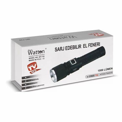 Cree Tg Led 1000 Lümen Göstergeli Fonksiyonel El Feneri Wt-732