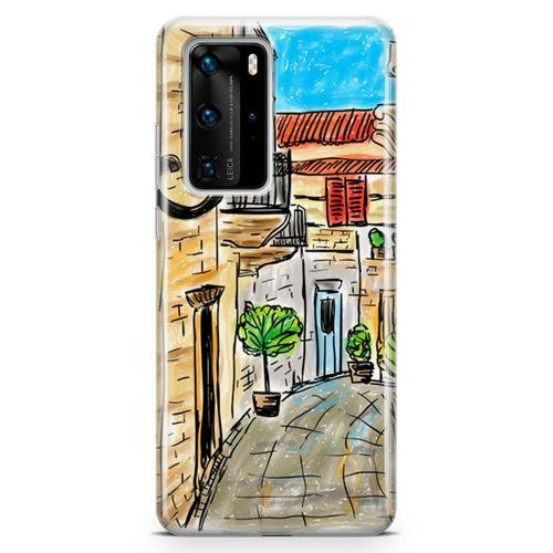 Huawei P40 Pro Kılıf Ada Sokakları Arka Kapak Koruma Desenli Full Koruyucu