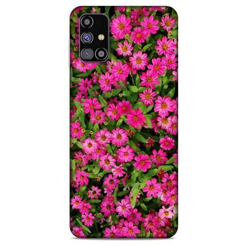 Lopard Samsung Galaxy M31s Uyumlu Kılıf Bahar (40) Fit Silikon Kılıf Koyu Pembe