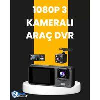Çok Açılı Araç İçi Dvr | Ön İç Arka Kamera, Döngü Video Kaydı