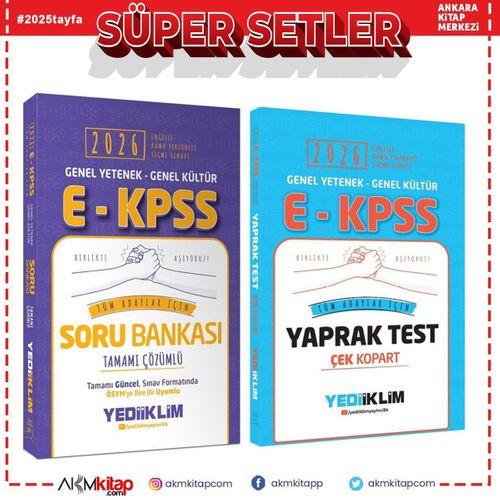 Yediiklim 2026 EKPSS Genel Yetenek Genel Kültür Tüm Adaylar İçin Soru Bankası ve Yaprak Test Seti 2 Kitap