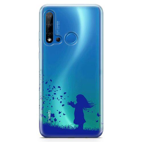 Huawei Nova 5i Kılıf Özgür Kız Arka Kapak Koruma Desenli Full Koruyucu