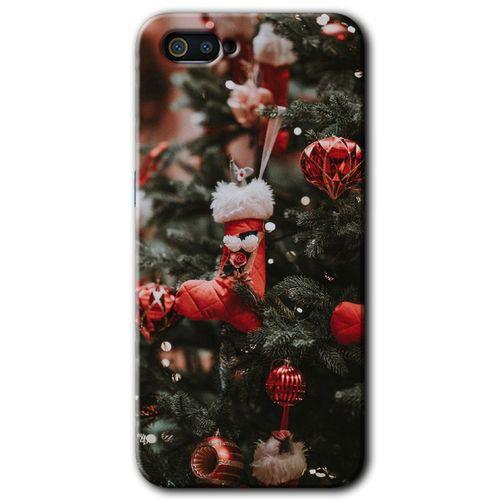 Realme C2 Kılıf HD Desen Baskılı Arka Kapak - Happy New Year + Kırılmaz Cam