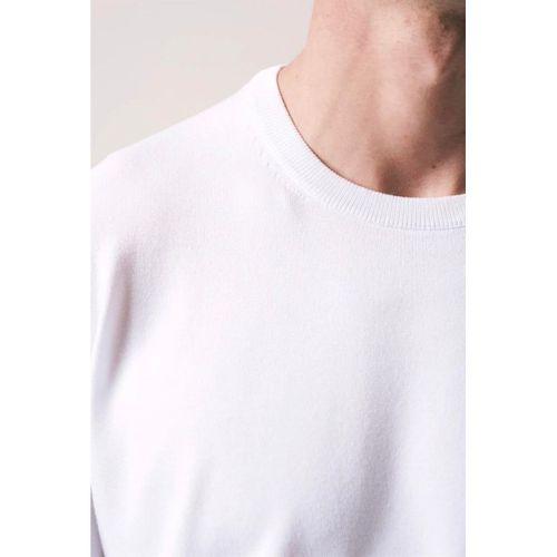 Kwon Bisiklet Yaka Basic Kısa Kollu İnce Triko Erkek T-Shirt - Ekru