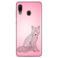 Lopard Samsung Galaxy A20 Uyumlu Kılıf Tattoo's (42) Rugged Armor Kılıf Pembe Dövme