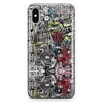 Apple iPhone XS Max Kılıf Çılgın Şehir Arka Kapak Koruma Desenli Full Koruyucu