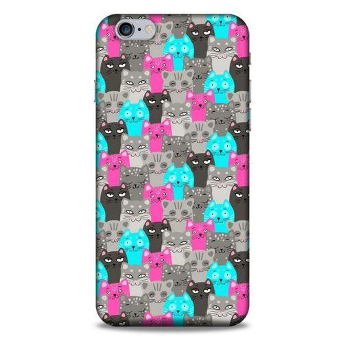 Lopard Apple Iphone 6 Plus Uyumlu Kılıf Kediler (7) Telefon Kılıfı Pembe Mavi Gri