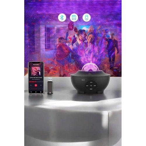 Galaxy Efektli Led Gece Lambası Projektörü Bluetooth Bağlantılı