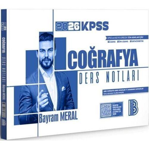2026 KPSS Coğrafya Ders Notları Benim Hocam