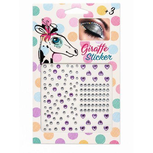 Mor Mini Kalpli Taş Sticker Yapışkanlı Saç , Yüz Vücut Ve Tırnak Taşı Yılbaşı Süs Dekor Işıltılı Parlak