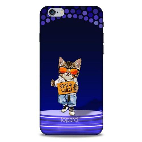 Apple Iphone 6S Plus Kılıf FunnyMaX (42) Rugged Armor Kılıf Kedili Mor