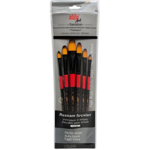 STİLO ART (SET 2) KEDİ DİLİ FIRÇA SETİ  ( 6'lı )