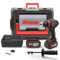 Kress KUC33.1 20Volt/5.0Ah Li-ion 95Nm Çift Akülü Kömürsüz Profesyonel Şarjlı Darbeli Matkap