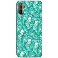Oppo Realme C3 Kılıf Desenli Özel Seri Tüyler (45) Liquid Air Kılıf