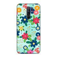 Xiaomi Redmi 9 Kılıf Renkli Papatyalar Arka Kapak Silikon Koruma Full Koruyucu
