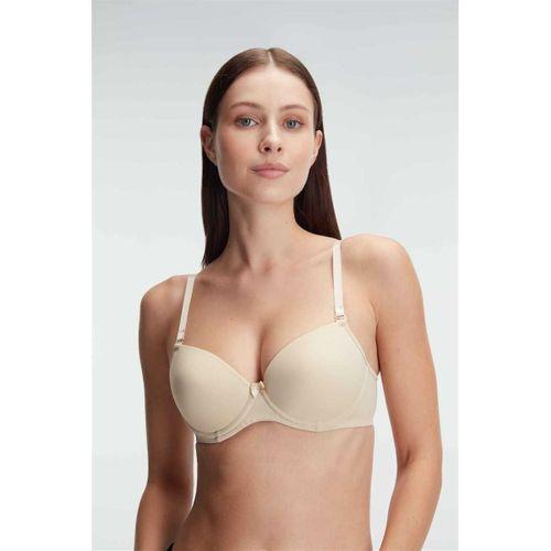 Kadın Balenli Desteksiz Dolgusuz Askıları Çıkabilen Günlük Klasik T-shirt Sütyeni