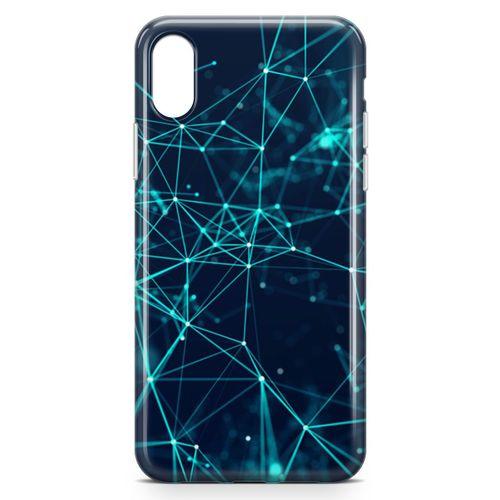 Apple iPhone X Kılıf Yeşil Ağ Arka Kapak Koruma Desenli Full Koruyucu
