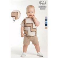 6/18 Ay Geometrik Baskılı Oversize Bebek Takımı
