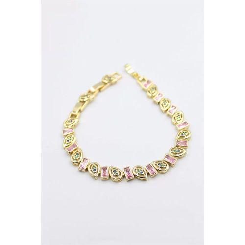 Taşlı Xuping Bileklik - Altın