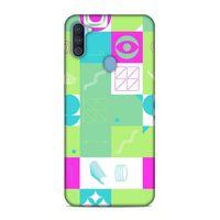 Samsung Galaxy A11 Uyumlu Kılıf Insomnia (30) Silicone Case Pembe Yeşil