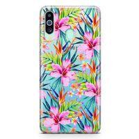 Samsung Galaxy M40 Kılıf Frangipani Arka Kapak Koruma Desenli Full Koruyucu