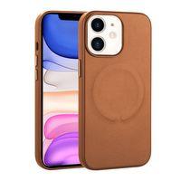 Apple iPhone 11 Kılıf PU Deri M-safe Wireless Şarj Özellikli Zore Derix Kapak
