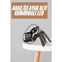 12'li Şerit Led Işık Rgb Sese Ve Müziğe Duyarlı Araç İçi Ayak Altı