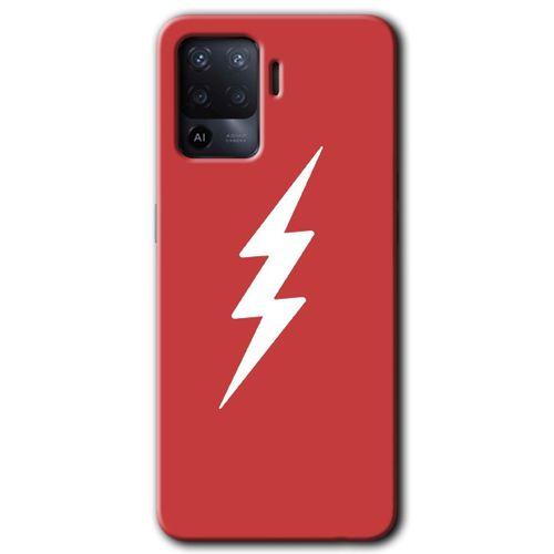 Oppo Reno 5 Lite Kılıf HD Desen Baskılı Arka Kapak + Temperli Cam - Flash Logo