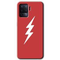 Oppo Reno 5 Lite Kılıf HD Desen Baskılı Arka Kapak + Temperli Cam - Flash Logo