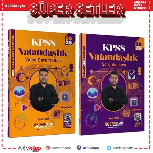 Yediiklim Yayınları 2026 KPSS Vatandaşlık Atölye Video Ders Notları ve Soru Bankası Seti 2 Kitap